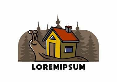 Yürüyen bir salyangoz ve ev tasarımı