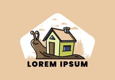 Yürüyen bir salyangoz ve ev tasarımı