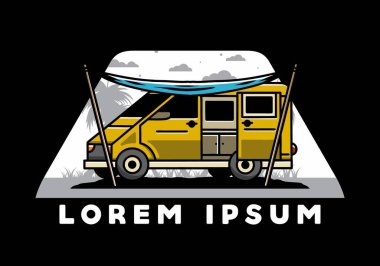 Bir karavan ve uçuş çizelgesi tasarımı