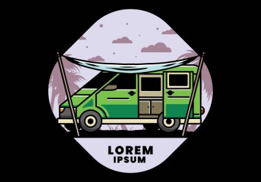 Bir karavan ve uçuş çizelgesi tasarımı