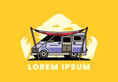 Bir karavan ve uçuş çizelgesi tasarımı