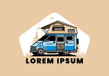 Çatı katındaki bir kampın tasarımı.