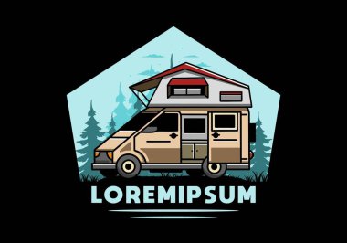 Çatı katındaki bir kampın tasarımı.