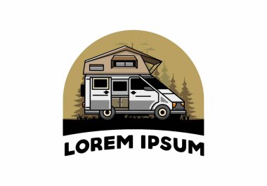 Çatı katındaki bir kampın tasarımı.