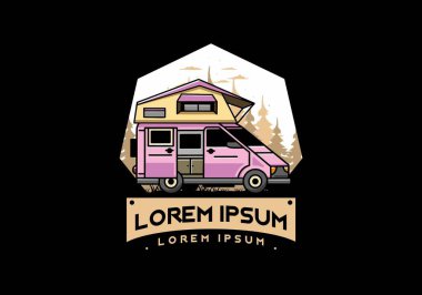 Çatı katındaki bir kampın tasarımı.