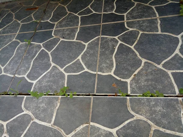 Uma Foto Piso Cerâmica Com Textura Pedra Rio Preto Com — Fotografia de Stock