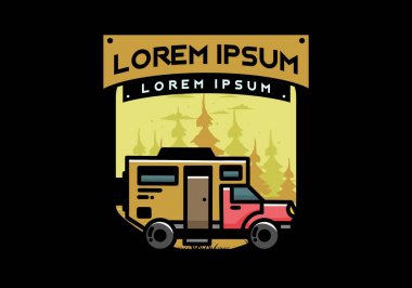 Illustration design of a big overland car badge