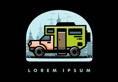 Illustration design of a big overland car badge