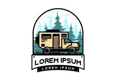 Illustration design of a big overland car badge