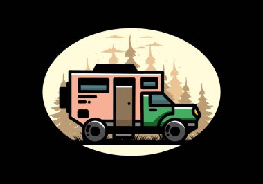 Illustration design of a big overland car badge