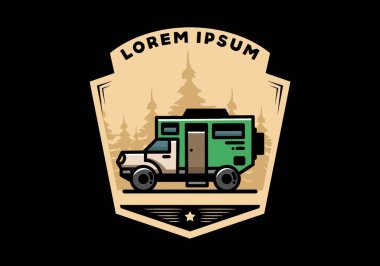 Illustration design of a big overland car badge