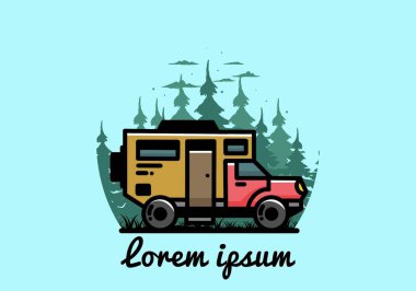 Illustration design of a big overland car badge