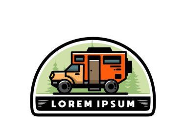 Illustration design of a big overland car badge