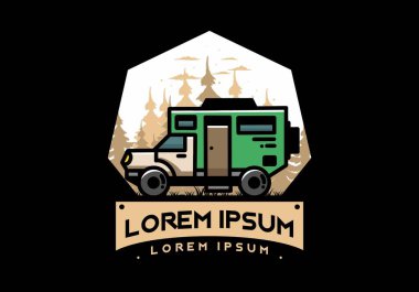 Illustration design of a big overland car badge