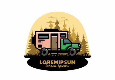 Illustration design of a big overland car badge