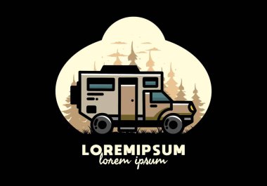 Illustration design of a big overland car badge