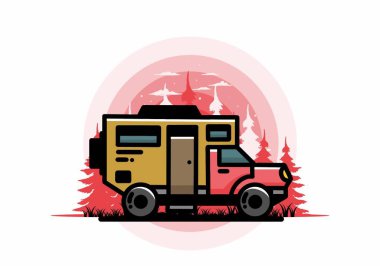 Illustration design of a big overland car badge