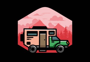 Illustration design of a big overland car badge