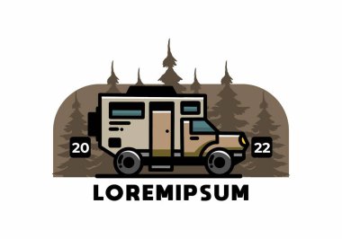 Illustration design of a big overland car badge