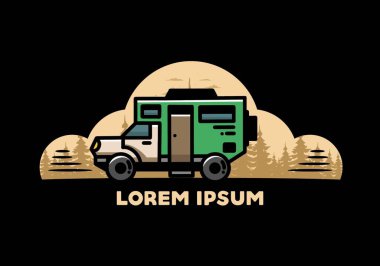 Illustration design of a big overland car badge