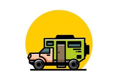 Illustration design of a big overland car badge