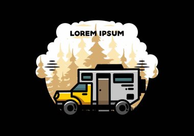 Illustration design of a big overland car badge