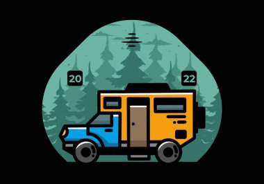 Illustration design of a big overland car badge