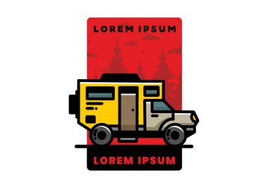 Illustration design of a big overland car badge