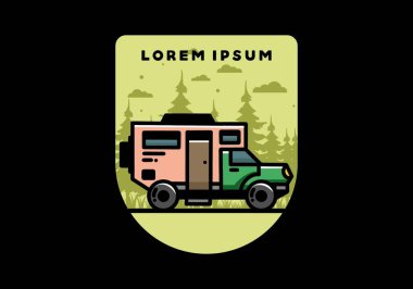 Illustration design of a big overland car badge