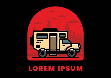 Illustration design of a big overland car badge