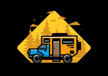 Illustration design of a big overland car badge