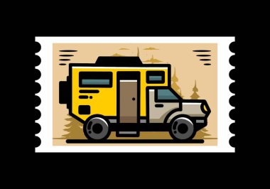 Illustration design of a big overland car badge