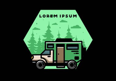 Illustration design of a big overland car badge