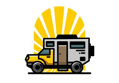 Illustration design of a big overland car badge