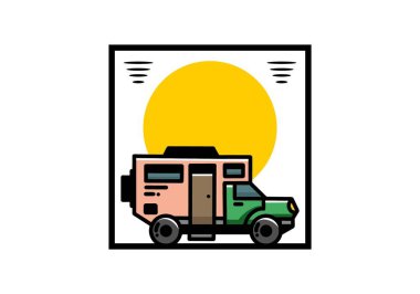 Illustration design of a big overland car badge