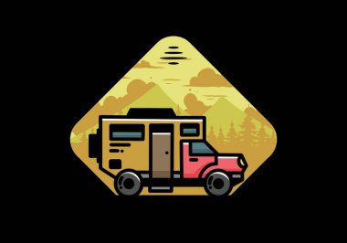 Illustration design of a big overland car badge