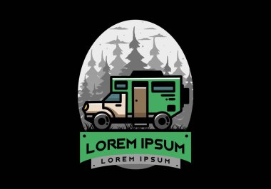 Illustration design of a big overland car badge