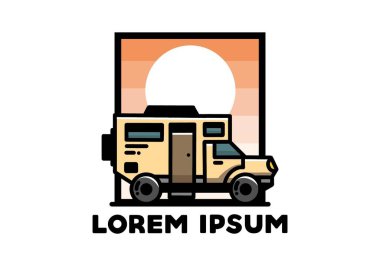 Illustration design of a big overland car badge