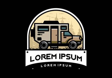 Illustration design of a big overland car badge