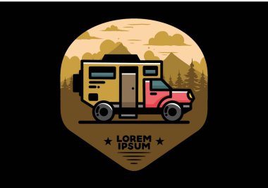 Illustration design of a big overland car badge