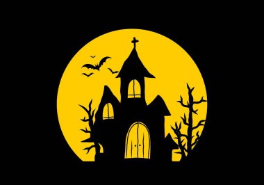 Scary Halloween ghost stuff illustration design