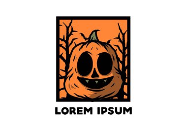 Scary Halloween ghost stuff illustration design