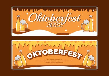 Oktoberfest event social media flat banner design