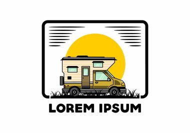 Minibüs kutusu macera kampı çizimi