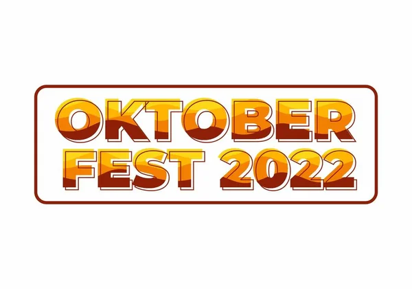 Effetto Testo Oktoberfest Progettazione Banner Sui Social Media — Vettoriale Stock