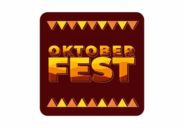 社交媒体横幅设计的Oktoberfest文字效果 — 图库矢量图片