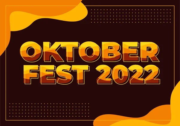 Efecto Texto Oktoberfest Para Diseño Banners Redes Sociales — Archivo Imágenes Vectoriales