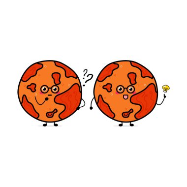 Sevimli komik adamın karakteri. Vektör el çizilmiş çizgi film maskotu karakter çizim simgesi. Beyaz arkaplanda izole.