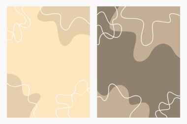 Soyut estetik minimalist el yapımı çağdaş posterlerin geometrik modası. Modern sanat duvar dekorasyonu için idealdir, iç tasarım posterleri için. Modern vektör illüstrasyonu.