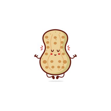 Komik, sevimli, mutlu Fıstık karakterleri seti. Vektör çizgisi çizgi film stili çizimi. Şirin Fıstık, kabuk, sağlıklı yemek, beslenme maskotu koleksiyonu seti. Komik şirin çocuklar, bebek takımı.